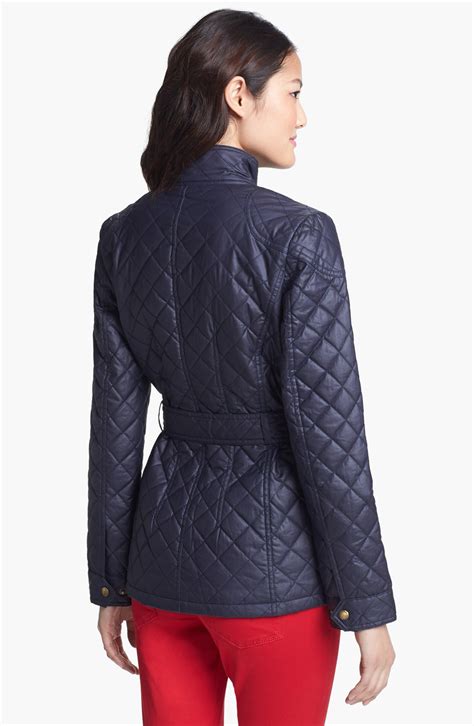 blue michael kors jacket|michael kors black jacket women's.